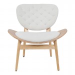 Πολυθρόνα Udalle pakoworld ξύλο σε φυσική απόχρωση με μπεζ ύφασμα 77x70x81εκ c534404