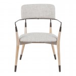 Πολυθρόνα Sentana pakoworld μέταλλο-ξύλο και ύφασμα σε μπεζ-καφέ απόχρωση 56 5x56x79εκ c534408