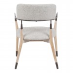 Πολυθρόνα Sentana pakoworld μέταλλο-ξύλο και ύφασμα σε μπεζ-καφέ απόχρωση 56 5x56x79εκ c534408