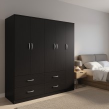 Ντουλάπα πεντάφυλλη με πατάρι Lego pakoworld wenge 170x42x240εκ c534447