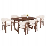 ΣΕΤ ΤΡΑΠΕΖΑΡΙΑΣ 7ΤΜΧ ZARRA HM21338 01 ΤΡΑΠΕΖΙ ΑΠΟ MDF--ΚΑΡΕΚΛΕΣ ΜΕ ΜΠΟΥΚΛΕ ΥΦΑΣΜΑ c534473