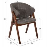 ΣΕΤ ΤΡΑΠΕΖΑΡΙΑΣ 5ΤΜΧ HANA HM21340 02 ΤΡΑΠΕΖΙ ΑΠΟ MDF--ΚΑΡΕΚΛΕΣ ΑΠΟ RUBBERWOOD c534477