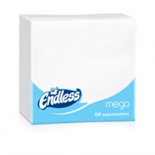Πακέτο 70 Χαρτοπετσέτες Mega 33x33 λευκές ENDLESS Σετ 4 c534487