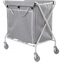 Πτυσσόμενο Τρόλεϊ Λινών με σάκο 300lt ρόδες φ12 5cm Γκρι TTS Cleaning c534492