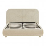 Κρεβάτι Salena pakoworld ύφασμα σε μπεζ απόχρωση 160x200εκ c534620