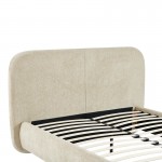 Κρεβάτι Salena pakoworld ύφασμα σε μπεζ απόχρωση 160x200εκ c534620