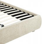 Κρεβάτι Salena pakoworld ύφασμα σε μπεζ απόχρωση 160x200εκ c534620