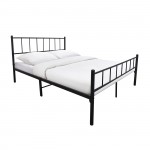 TIVO Κρεβάτι Διπλό για Στρώμα 150x200cm Μέταλλο Βαφή Μαύρο c534637