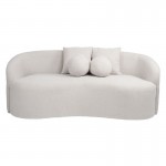 LYON Καναπές 2θ - Σαλονιού - Καθιστικού Teddy Ύφασμα Άσπρο c534642