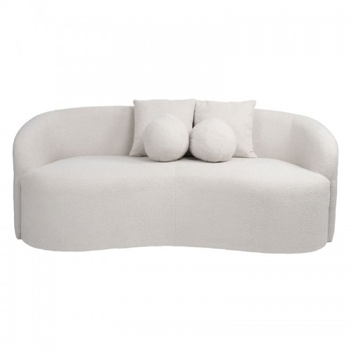 LYON Καναπές 2θ - Σαλονιού - Καθιστικού Teddy Ύφασμα Άσπρο c534642