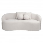 LYON Καναπές 2θ - Σαλονιού - Καθιστικού Teddy Ύφασμα Άσπρο c534642