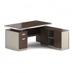 CONCEPT Γραφείο Αναστρέψιμη Γωνία Απόχρωση Καρυδί - Μπεζ c534646