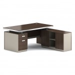 CONCEPT Γραφείο Αναστρέψιμη Γωνία Απόχρωση Καρυδί - Μπεζ c534651