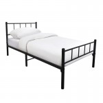 TIVO Κρεβάτι Μονό για Στρώμα 90x190cm Μέταλλο Βαφή Μαύρο c534653
