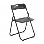 WENDY Καρέκλα Πτυσσόμενη Μέταλλο Βαφή Μαύρο PP Απόχρωση Μαύρο SET 6τμχ c534658