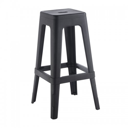 RELIX PP Σκαμπό BAR Στοιβαζόμενο PP Απόχρωση Μαύρο c534667