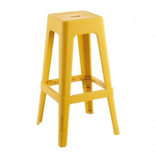 RELIX PP Σκαμπό BAR Στοιβαζόμενο PP Απόχρωση Κροκί c534671