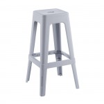 RELIX PP Σκαμπό BAR Στοιβαζόμενο PP Απόχρωση Γκρι c534672