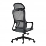 BF3010 Πολυθρόνα Γραφείου Διευθυντή Mesh Μαύρο Ύφασμα Γκρι c534683