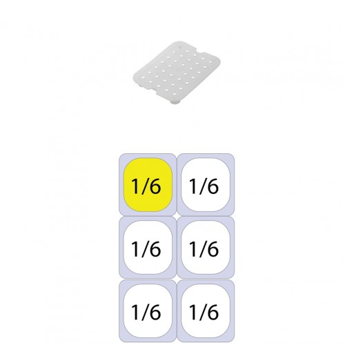 Σχάρα στραγγίσματος PP 10x11 5x2cm για Δοχεία GN1 6 c534725