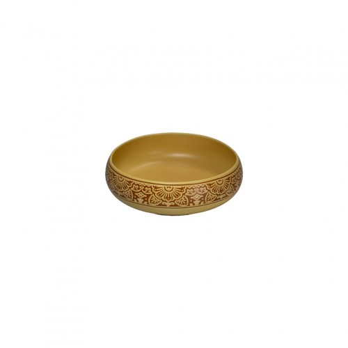 Μπωλ stoneware στοιβαζόμενο υψηλής αντοχής φ17cm 750ml Σειρά Barcelona ώχρα Q AUTHENTIC Σετ 4 c534744