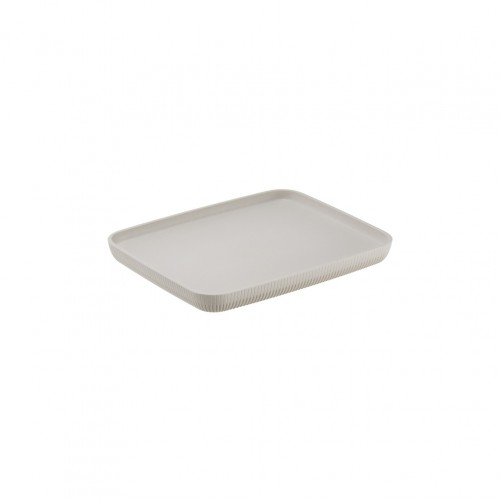 Δίσκος Μελαμίνης GN1 2  32 5x26 5xΥ3cm κρεμ σειρά Norway με κάθετες ρίγες Leone c534767