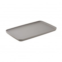 Δίσκος Μελαμίνης GN1 1 53x32 5xΥ3cm γκρι σειρά Norway με κάθετες ρίγες Leone c534769