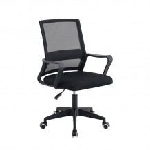 Πολυθρόνα Γραφείου Ύφασμα Μαύρο Mesh c534774