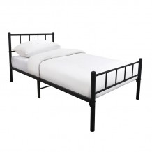 Elat Κρεβάτι Μονό για Στρώμα 90x190cm Μέταλλο Βαφή Μαύρο c534790