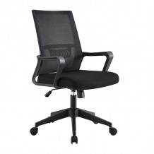 Πολυθρόνα Γραφείου Ύφασμα Μαύρο Mesh c534791