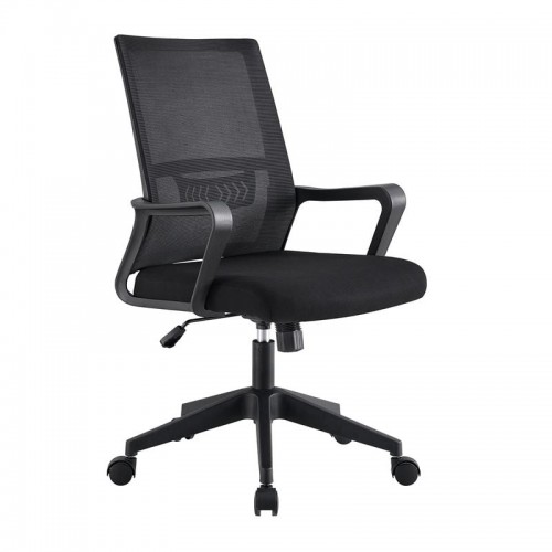 Πολυθρόνα Γραφείου Ύφασμα Μαύρο Mesh c534791