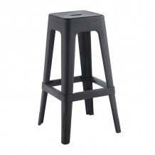 Intra PP Σκαμπό BAR Στοιβαζόμενο PP Απόχρωση Μαύρο c534804