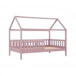 DREAM Montessori Παιδικό Κρεβάτι για Στρώμα 90x190cm Ξύλο Πεύκου Απόχρωση Ροζ c534843