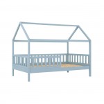 DREAM Montessori Παιδικό Κρεβάτι για Στρώμα 90x190cm Ξύλο Πεύκου Απόχρωση Γαλάζιο c534844