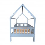 DREAM Montessori Παιδικό Κρεβάτι για Στρώμα 90x190cm Ξύλο Πεύκου Απόχρωση Γαλάζιο c534844