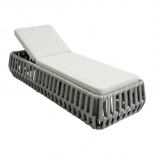 MAJORCA Ξαπλώστρα Αλουμίνιο με Olefin Rope Γκρι Μαξιλάρι Ανοιχτό Γκρι c534846