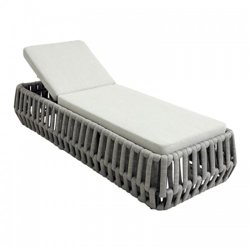 MAJORCA Ξαπλώστρα Αλουμίνιο με Olefin Rope Γκρι Μαξιλάρι Ανοιχτό Γκρι c534846