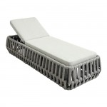 MAJORCA Ξαπλώστρα Αλουμίνιο με Olefin Rope Γκρι Μαξιλάρι Ανοιχτό Γκρι c534846