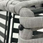 MAJORCA Ξαπλώστρα Αλουμίνιο με Olefin Rope Γκρι Μαξιλάρι Ανοιχτό Γκρι c534846