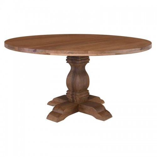 Atila Τραπέζι Τραπεζαρίας Ξύλο Mango Απόχρωση Smoke Walnut c534860