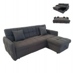 ΓΩΝΙΑΚΟΣ ΚΑΝΑΠΕΣ-ΚΡΕΒΑΤΙ ΑΝΑΣΤΡΕΨΙΜΟΣ NEZU HM3294 01 ΓΚΡΙ ΥΦΑΣΜΑ 213x145x83Υεκ c534878