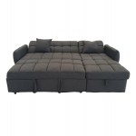 ΓΩΝΙΑΚΟΣ ΚΑΝΑΠΕΣ-ΚΡΕΒΑΤΙ ΑΝΑΣΤΡΕΨΙΜΟΣ NEZU HM3294 01 ΓΚΡΙ ΥΦΑΣΜΑ 213x145x83Υεκ c534878