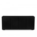 CAPO ΜΠΟΥΦΕΣ 4ΠΟΡΤΕΣ 4ΣΥΡΤΑΡΙΑ ΜΑΥΡΟ 180x40x75cm c534880