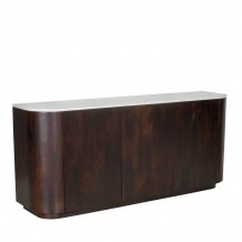 MARRON ΜΠΟΥΦΕΣ 3ΠΟΡΤΕΣ ΚΑΦΕ ΣΚΟΥΡΟ ΛΕΥΚΟ ΜΕ ΟΨΗ ΜΑΡΜΑΡΟΥ 170x40x75cm c534881