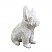MONTY B DECORATION DOG 18x12x22 POLYRESIN WHITE c534900