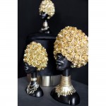 NAEMA 3 ΔΙΑΚΟΣΜΗΤΙΚΗ ΦΙΓΟΥΡΑ 27x15x41 POLYRESIN ΜΑΥΡΟ ΧΡΥΣΟ c534946