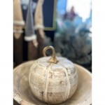 SINDE ΔΙΑΚΟΣΜΗΤΙΚΟ ΚΟΛΟΚΥΘΑ 18x18x18 ΞΥΛΟ MANGO WHITE WASHED ΧΡΥΣΟ c534949