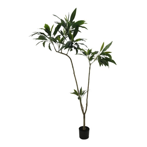 THIN IRON ΤΕΧΝΗΤΟ ΦΥΤΟ ΣΕ ΓΛΑΣΤΡΑ 180cm PVC ΠΡΑΣΙΝΟ ΜΑΥΡΟ ΤΣΙΜΕΝΤΟ c534961