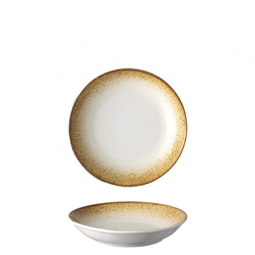 Πιάτο Βαθύ πορσελάνης Φ20cm Κίτρινο Μπεζ σειρά Cavo LUKANDA Σετ 6 c534966