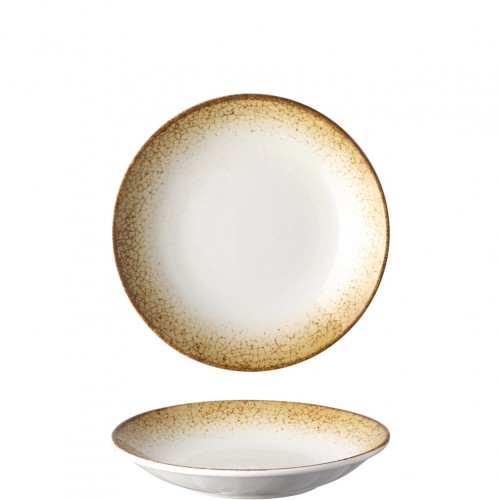 Πιάτο Βαθύ πορσελάνης Φ24cm Κίτρινο Μπεζ σειρά Cavo LUKANDA Σετ 6 c534967